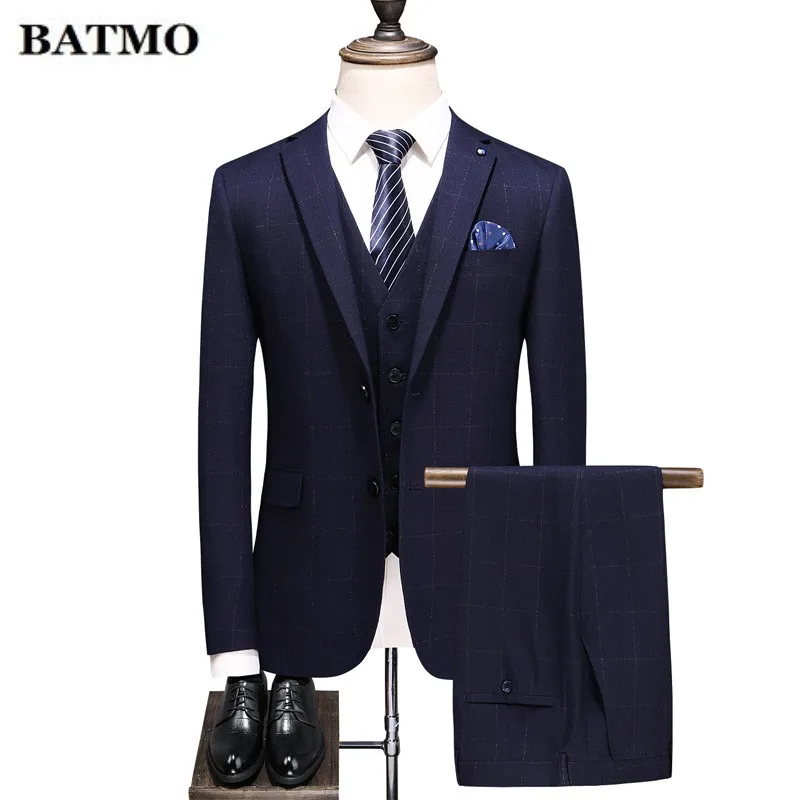 Batmo 2019 Новое поступление высококачественный мужской костюм тройка модный