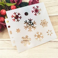 snowflake scrapbook manual painting template hollow spray masked version spray pattern drawing mask hollow template lace ruler