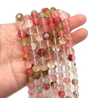 natural stone beads watermelon crystal colorful round jewelry beads diy making pendant bracelet necklace supplies 6mm 8mm 10mm