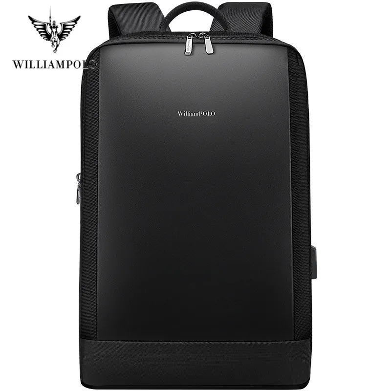 

Luxury brand Slim Laptop Backpack Men 15.6 inch Office Work Men Backpack Business Bag Unisex Black Ultralight Backpack Thin Back