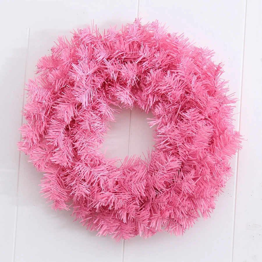 

30cm 40cm Encrypted Green PVC Ordinary Leaf Wreath Door Hanging Christmas Wreath Christmas Decoration Wreath Home Decor