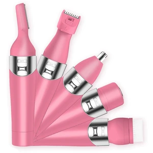 Facial Hair Removal for Women USB Rechargeable Nose Hair Trimmer Waterproof 5 in 1 Painless Body Electric Razor