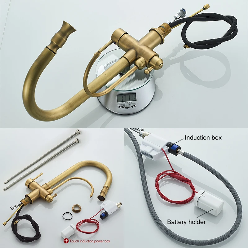 Бронзовый Смеситель для кухни Elite EL9139AS выдвижной кран с сенсорным управлением