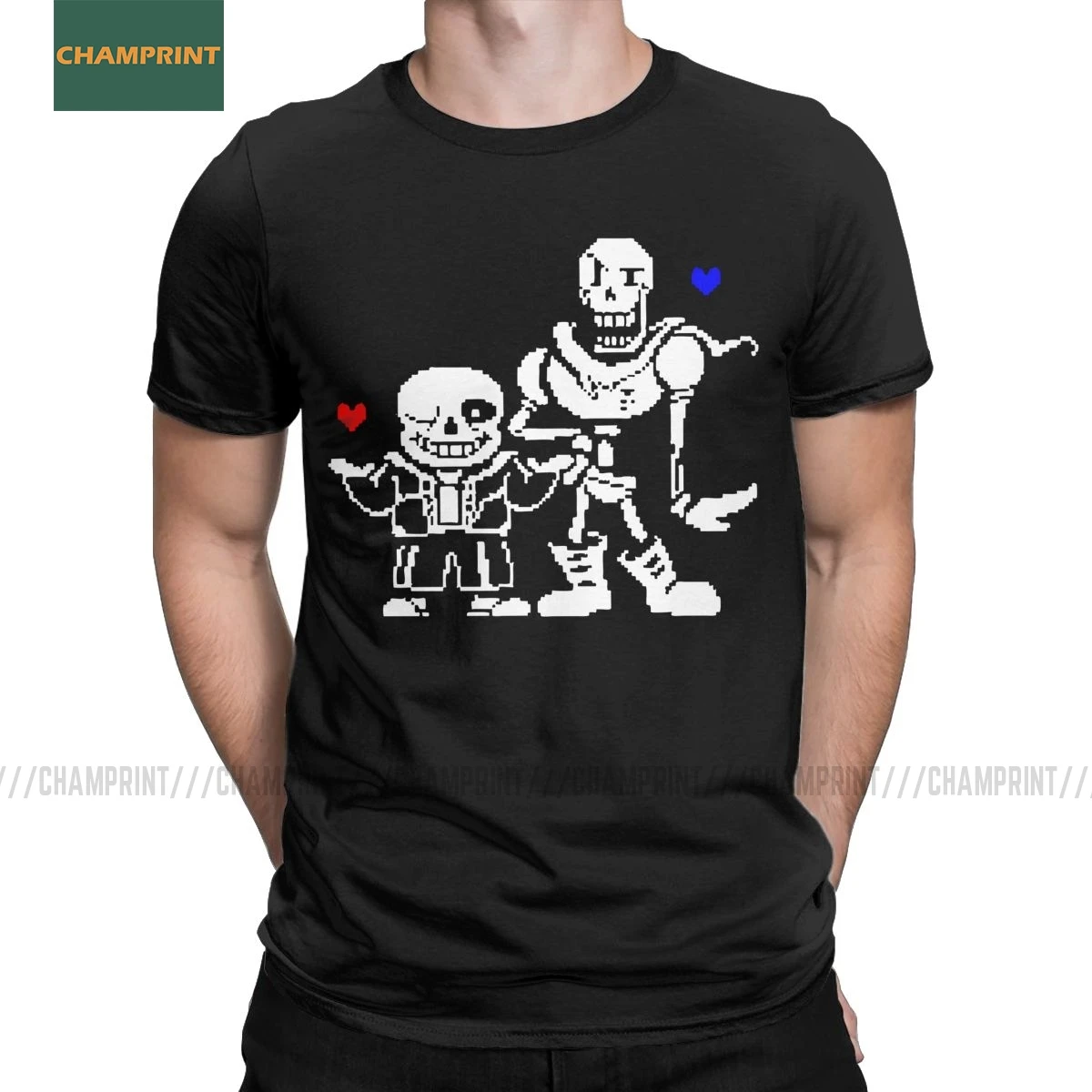 Мужские Используйте футболка без Inktale фантазии скейт собака игра хлопковые топы