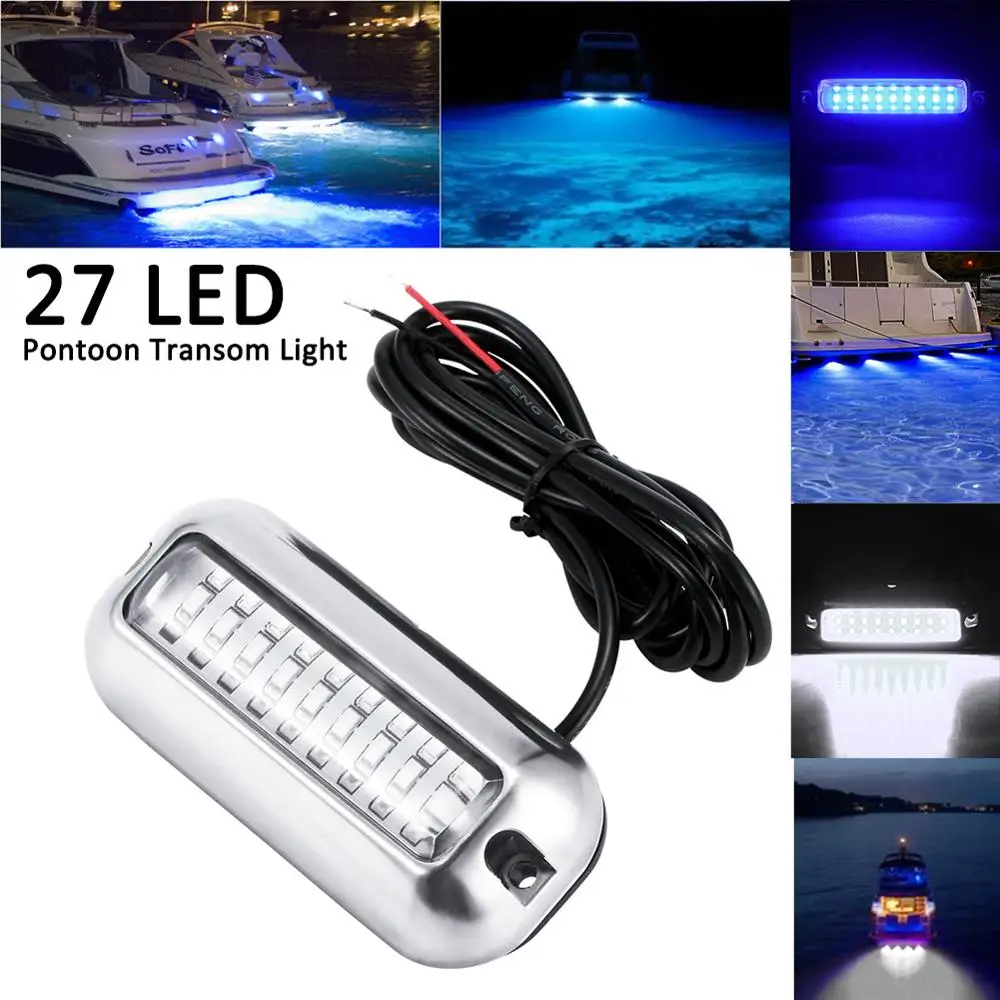 

Новинка; Лидер продаж 50W 12V морской/лодка 27 Светодиодный подводный Понтон Лодка транца светильник s 316 Нержавеющая сталь лодка транца светил...
