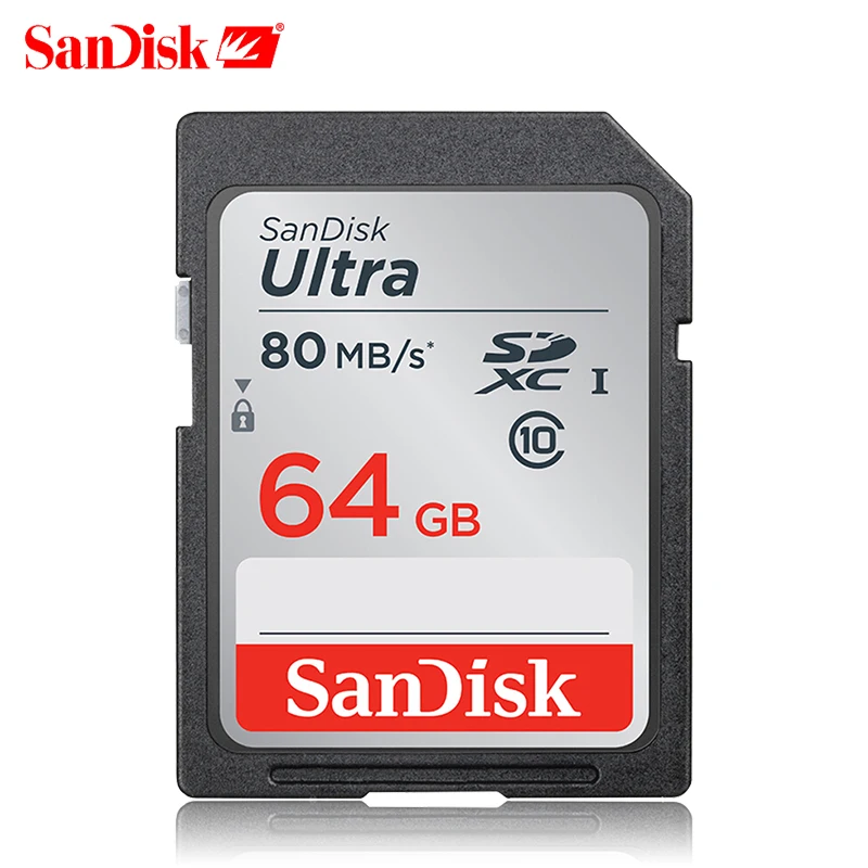 64 ГБ Двойной Флеш-накопитель SanDisk Ultra 32 Гб оперативной памяти, 16 Гб встроенной памяти, 64 ГБ, класс 10 SD карта SDHC/SDXC карты памяти SD карты 128 ГБ 80 МБ/с. для Камера Поддержка официальный проверки - Емкость: 64 ГБ