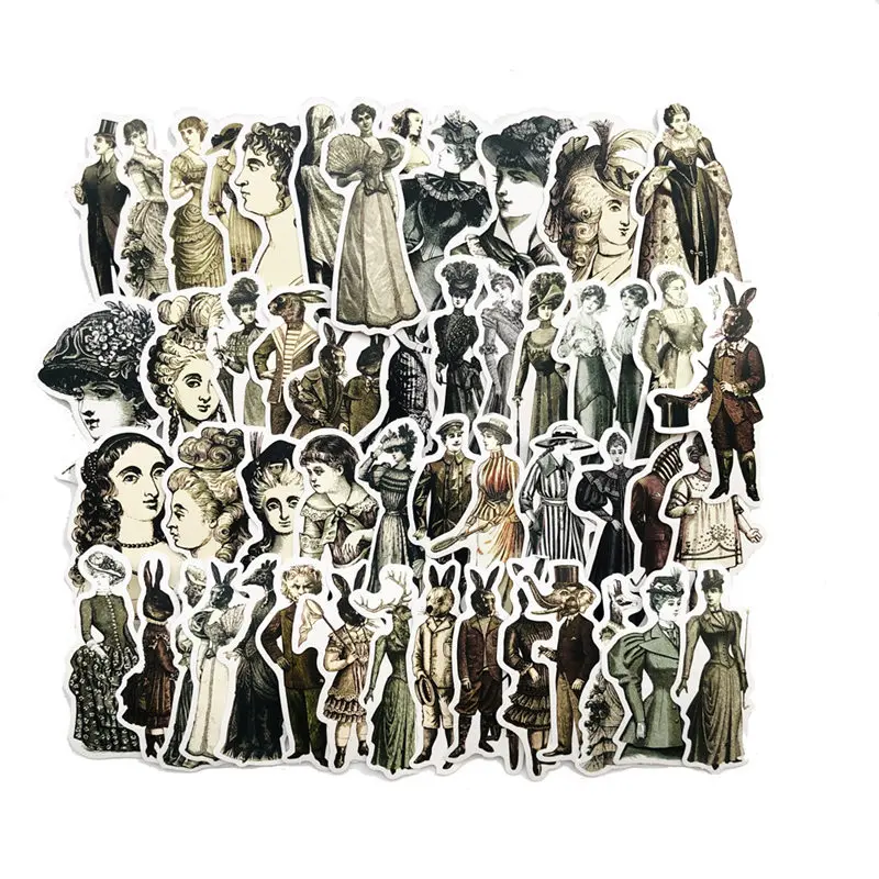 50 шт./упак. Винтажные европейские дамы/билеты Старый бумажные наклейки DIY Скрапбукинг Метка Дневник стикер Ретро характер автомобиля на.