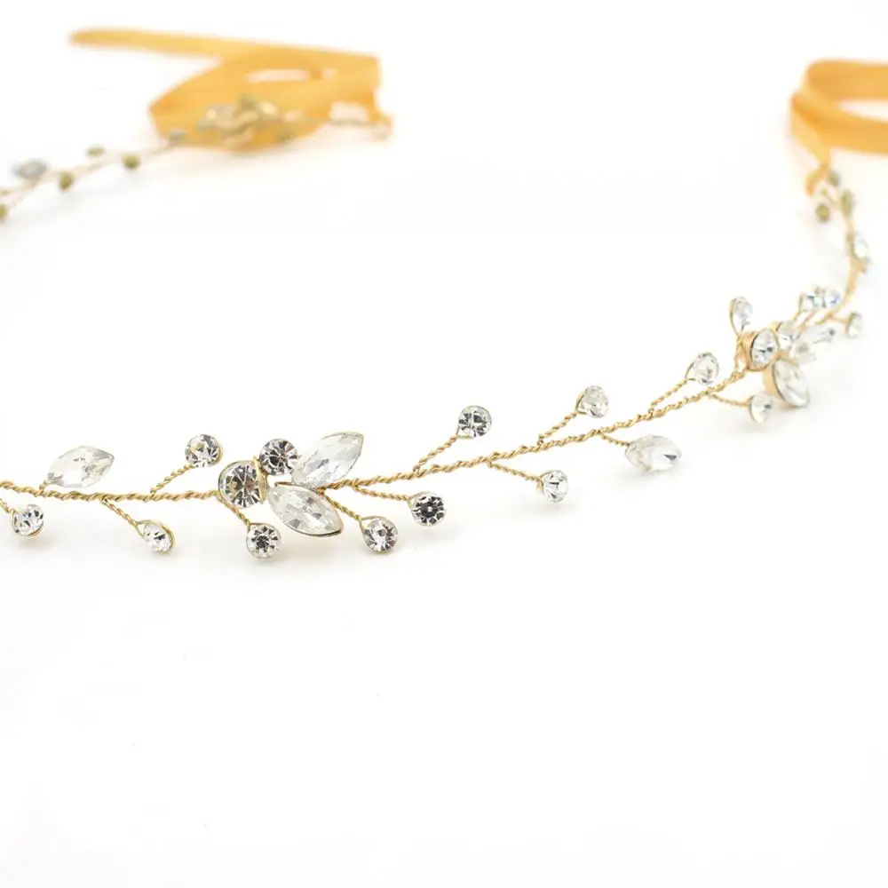 Аристократические золотые серебряные стразы Кристалл модная резинка для волос