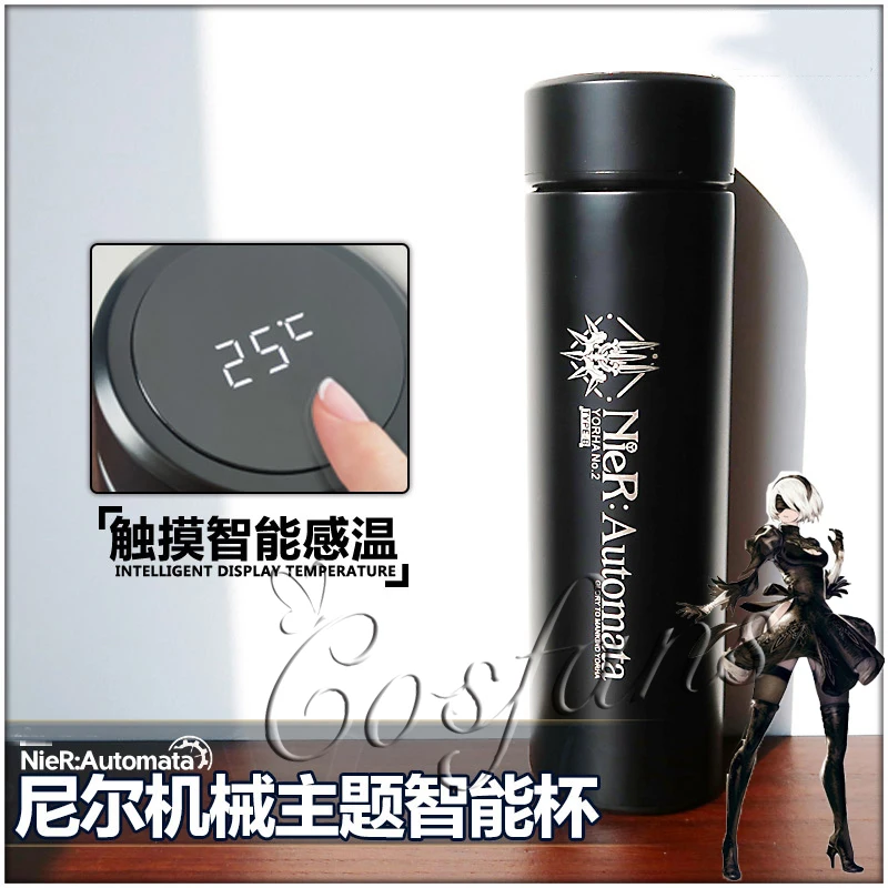 

NieR:Automata YoRHa No.2 Type B Stainless Steel Vacuum Cup Men Women Intelligent Screen Thermos Cup Water Cup Water Bottle Gifts