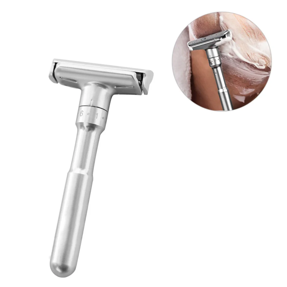 

Manual Razor Holder Manual Double-sided Men Shaving Face Razor Blades Adjustable Shaving Machine