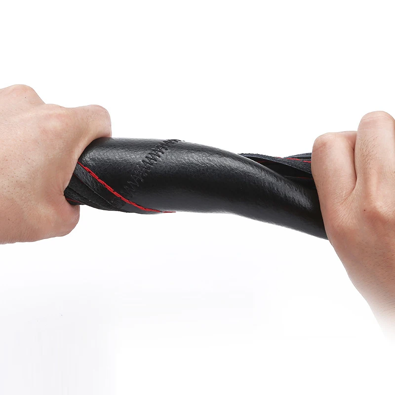 Оплетка рулевого колеса 38 см из натуральной кожи универсальная оплетка для