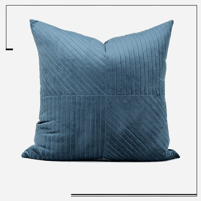 

New Arive 50x50cm/60x60cm Blue Stripes Embroidered Pillowcase Modern Cushion Covers for Home Sofa Chair Decorative Pillowcases