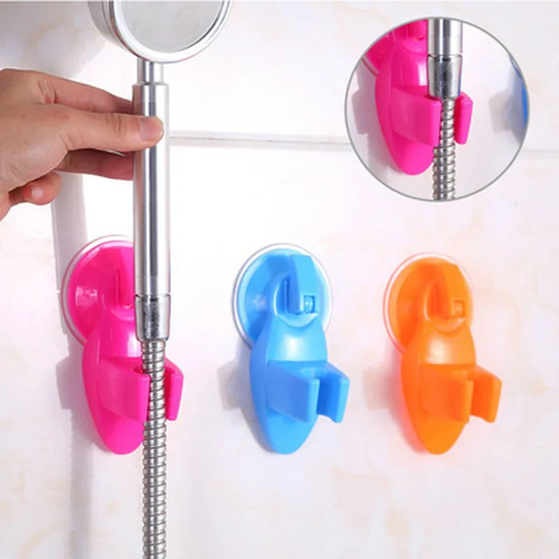 

Cute Candy Color Useful Super Suction Shower Spray Head Stand Bracket Holder Faucet Wall Mount Adjustable Sucker for Bathroom