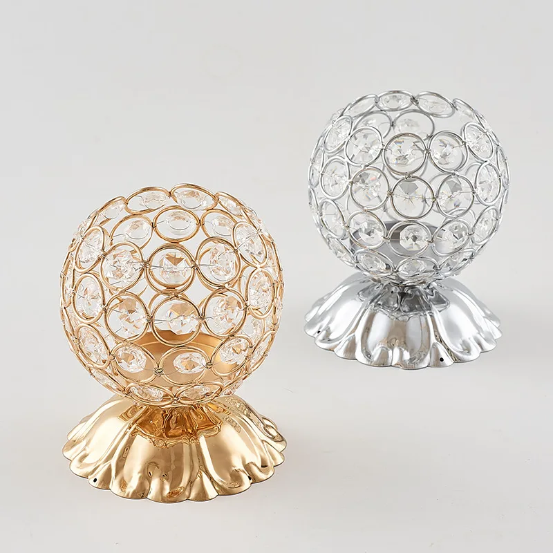

European wedding props Candlestick jewelry electroplating iron candlestick creative candle cup