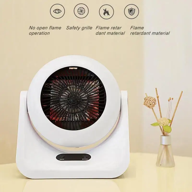 

1000W Mini Electric Heater Portable Desktop Fan Heater PTC Ceramic Heating Warm Air Blower Home Office Warmer Machine For Winter