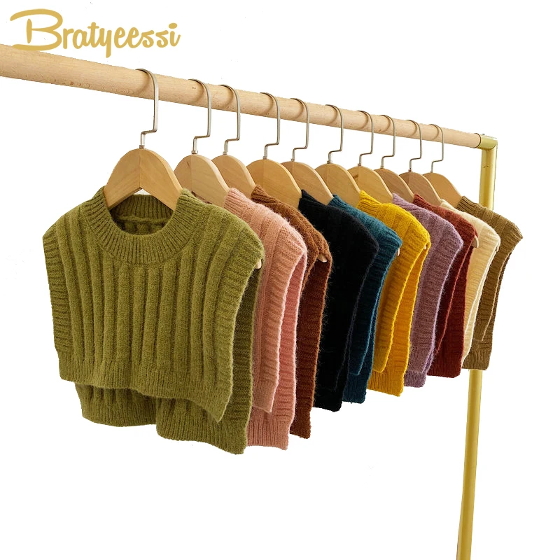 

Fashion Children Scarf Knitted Waistcoat Baby Shawl Autumn Winter Kids Scarfs Neckwear for Girls Scarves Child Accessories 3-8Y