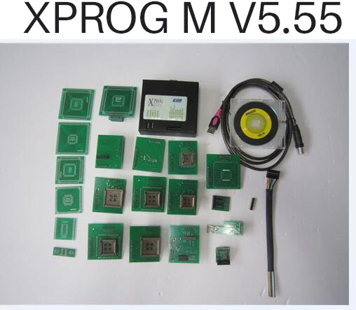 Xprog V5.84 ЭКЮ программист Профессиональный XProg M со всеми адаптерами Xprog V5.55 EWS3 адаптер EEPROM адаптер - Цвет: V5.55