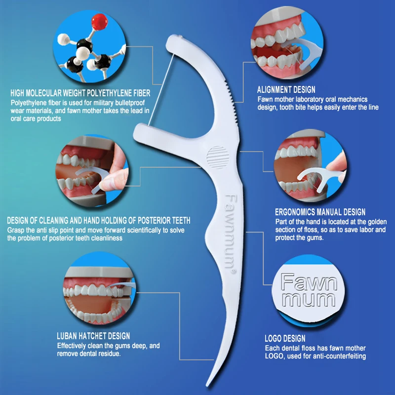 30 шт./упак. гигиена полости рта зубная нить палочки белые Цвет зубочистки зубов