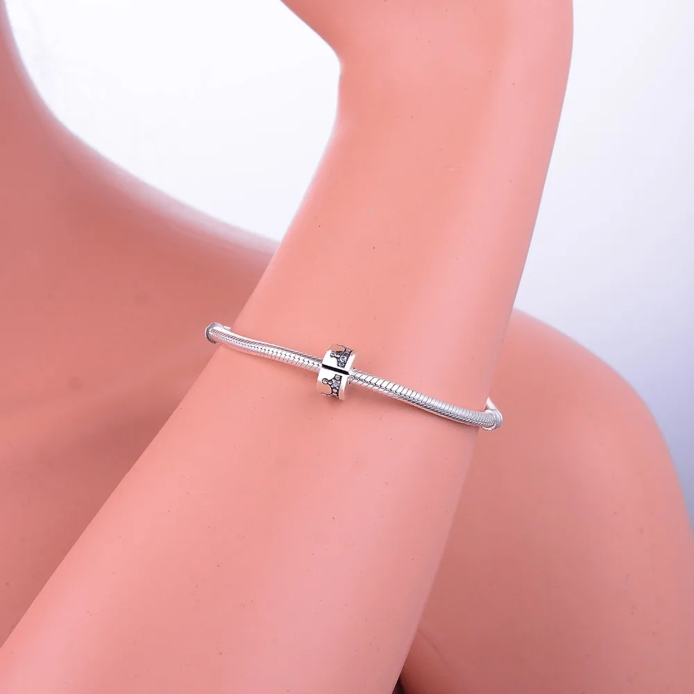 

Color Zircon Red Heart Round Clip Stopper Bead Fit Original Charms Pink CZ Bracelet 925 Sterling Silver Jewelry Berloque