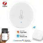 Tuya ZigBee умный датчик температуры и влажности приложение беспроводной шлюз концентратор дистанционное управление работа с Alexa Google домашний помощник