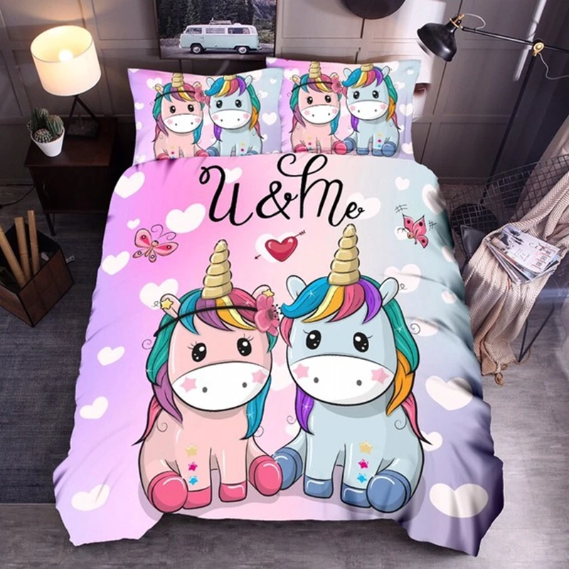 

Cartoon Owl Bedding set Single Kids Duvet Cover Set Queen King Comforter Bedding Sets HJ01#