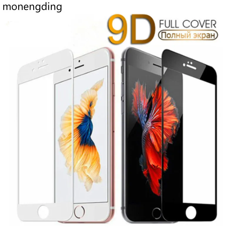Закаленное стекло 9D с закругленными краями для iPhone 11 pro X XS защитное полным