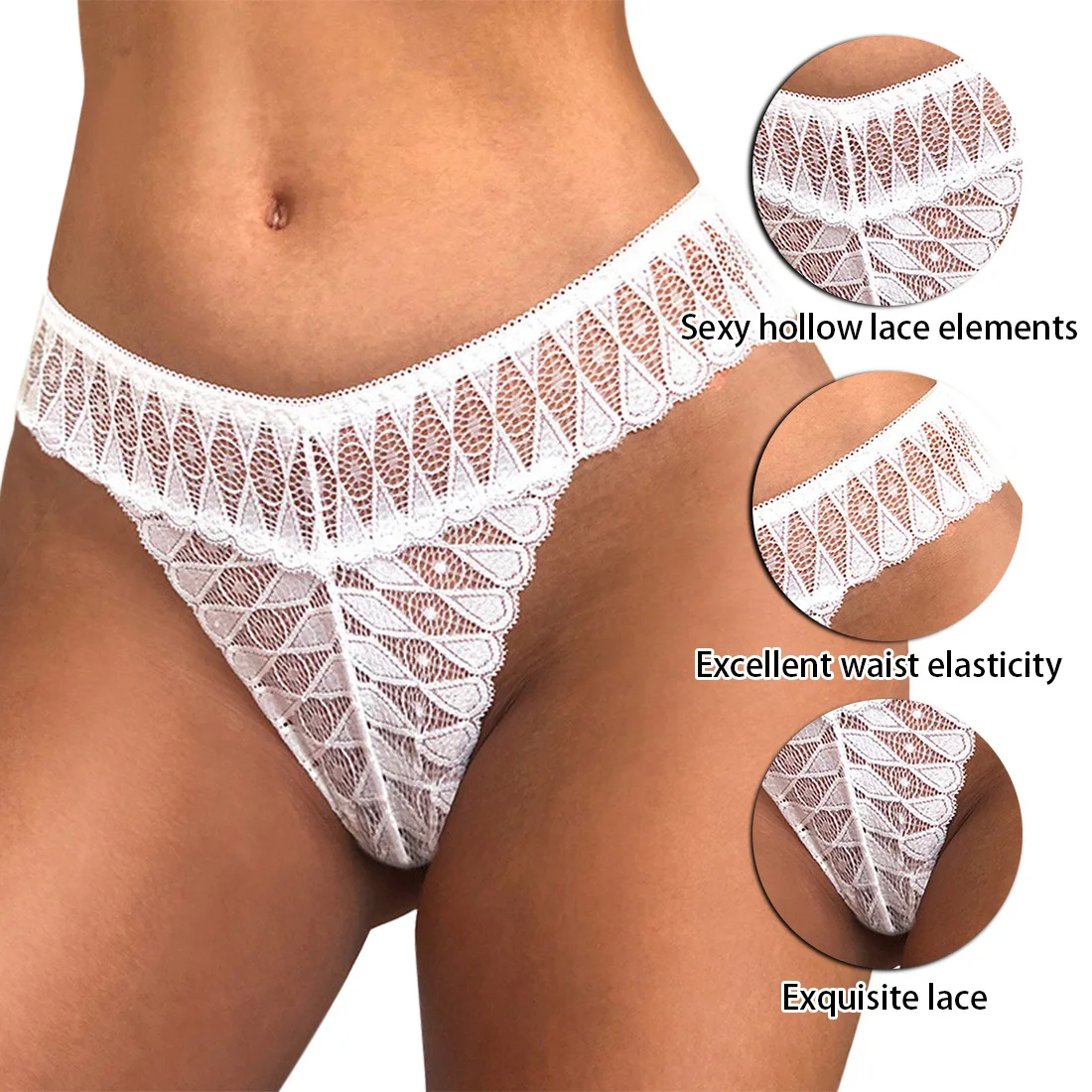 

Jodimitty Sexy Panties Women Lace Low-waist Briefs Female Breathable Underwear Black Transparent G String T-back Thong Lingerie