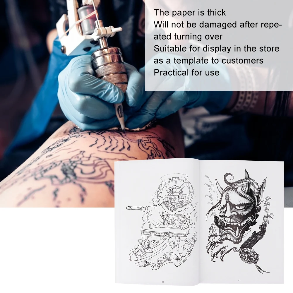 

80 Pages Liner Shader Picture Tattoos Template Books Exquisite Pattern Tattoo Book Practice Template Permanent Makeup Supplies