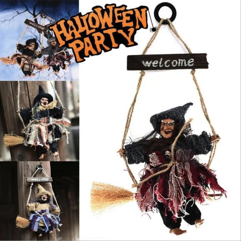 

Halloween Pumpkin Ghost Doll Halloween Decorations Home Event Party Decoration Props Flying Witch Pendant Toys Party Supplies