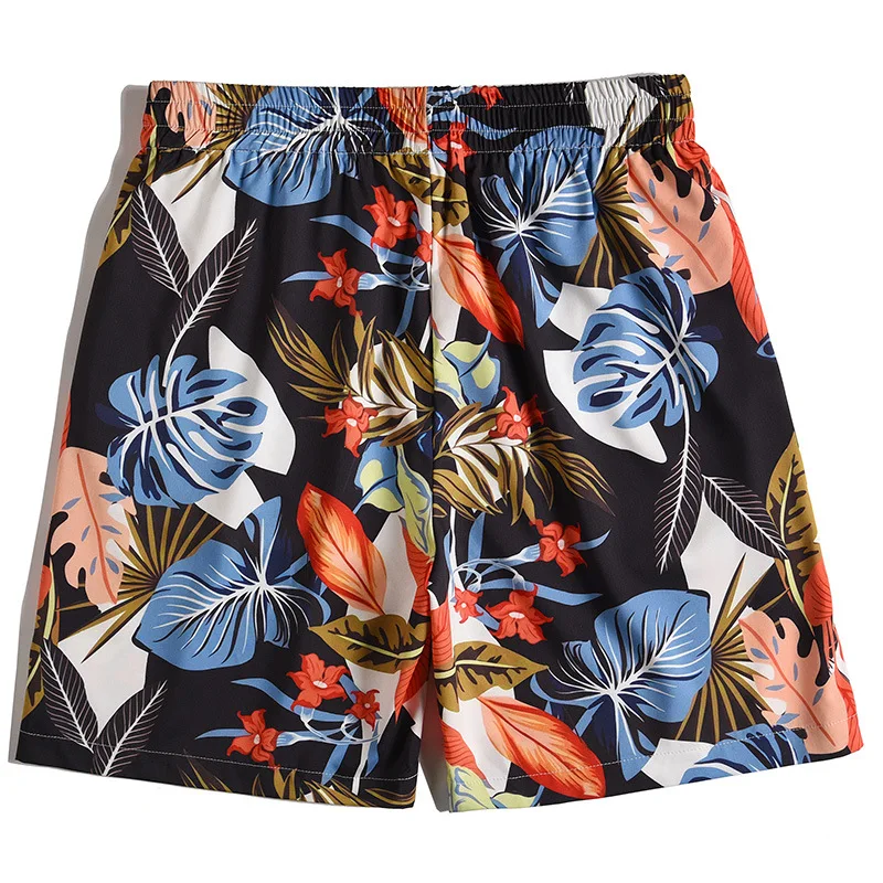 

Men's Shorts Summer Bamboo Broad-Leaved Plant Graphic Print European size Beach Swimming Trunks for Men