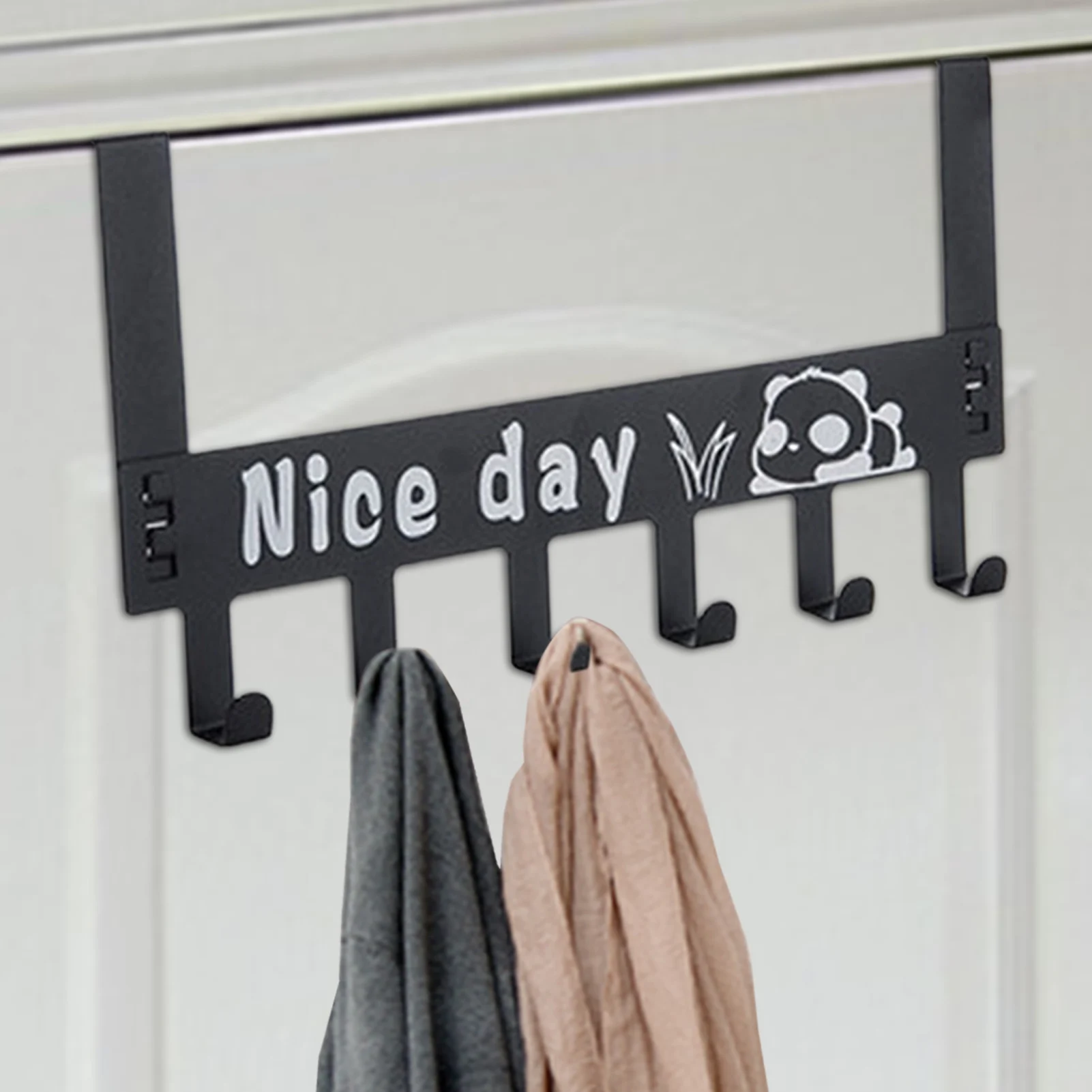 

Wall-mounted keychain 6 hook key holder coat towel rack door back rack kitchen bathroom storage rack living room household tools