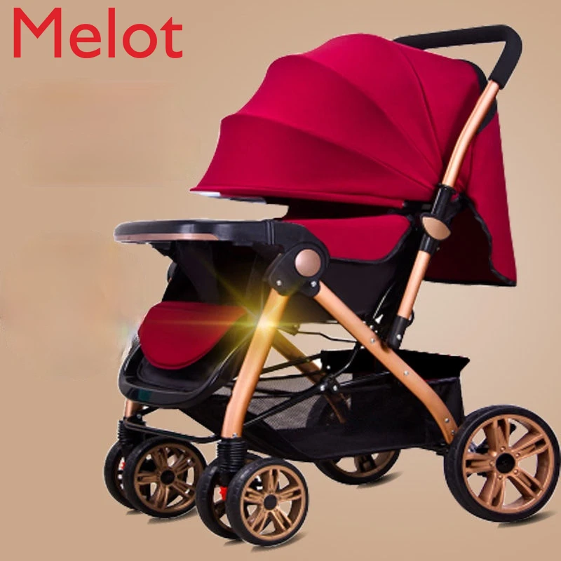 

Baby Stroller Can Sit and Lie Folding Four-Wheel Shock Absorber Two-Way Baby Stroller