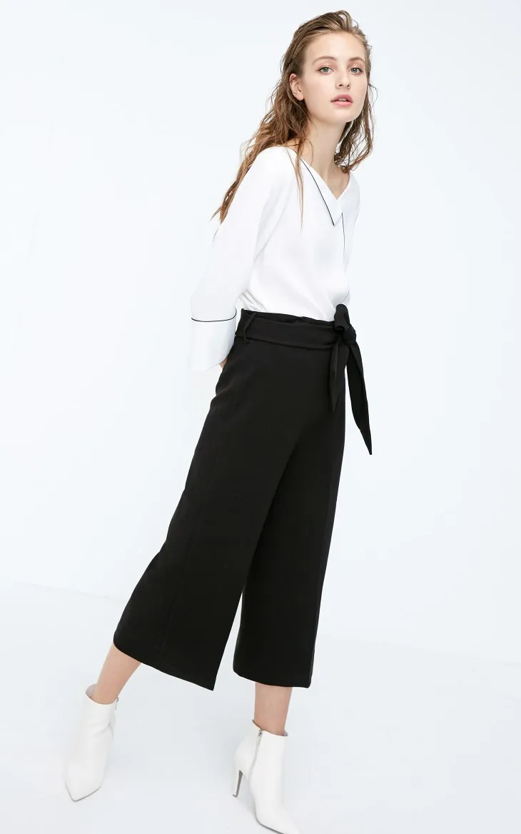 Vero Moda осенние свободные прямые широкие брюки с высокой талией | 31836J515