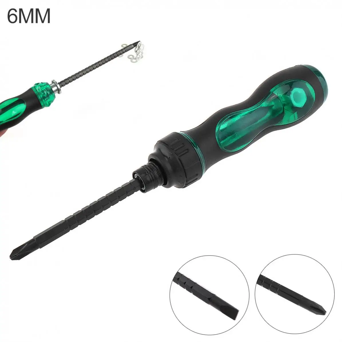 6 дюймовая трехфункциональная телескопическая храповая отвертка ручной