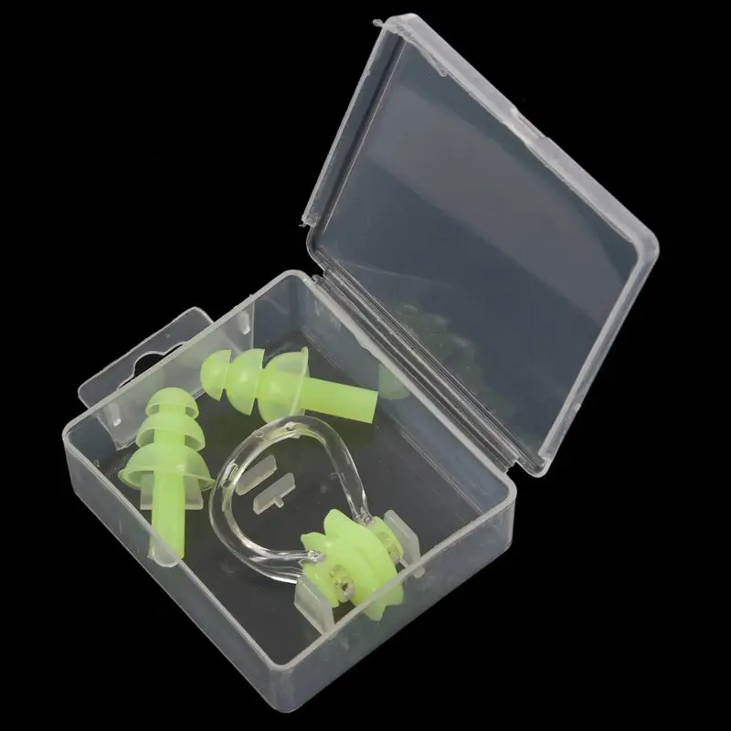 2 х ушной вкладыш + 1 плоскогубцы для плавательного носа силиконовый набор