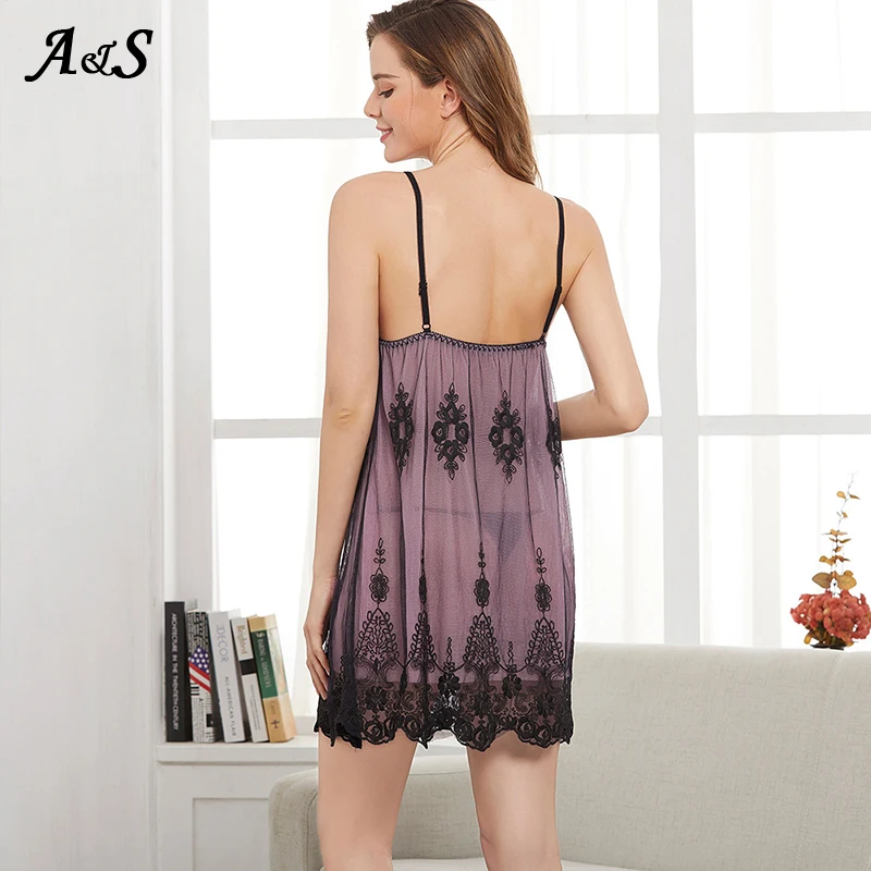 

Women Babydoll Sexy Lace Lingerie Dress V-neck Nightdress Plus Size Erotic Costume Ropa Sexy Mujer Erotica Talla Grande