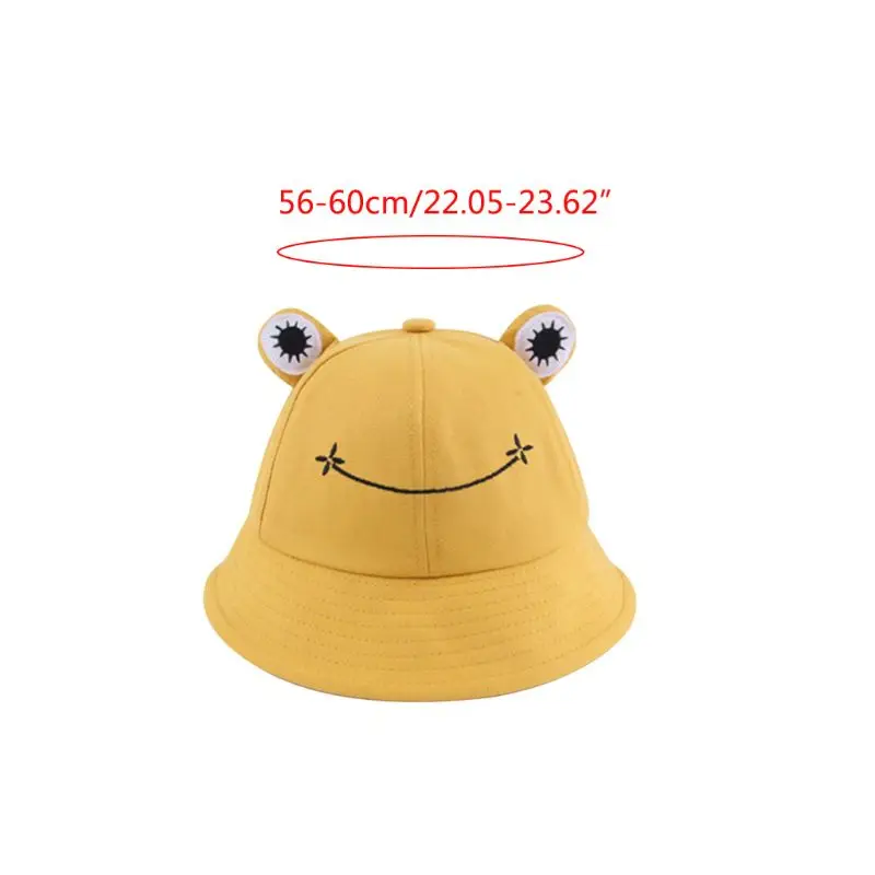

Foldable Cotton Cute Frog Bucket Hat Summer Sunscreen Fisherman Cap Outdoor Fishing Hunting Sunhat Headwear