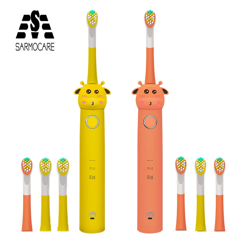Sonic Kids Electric Toothbrushes s300 Rechargeable Timer for childs Toddler Electronic Toothbrush for Travel with 2 ToothBrushes