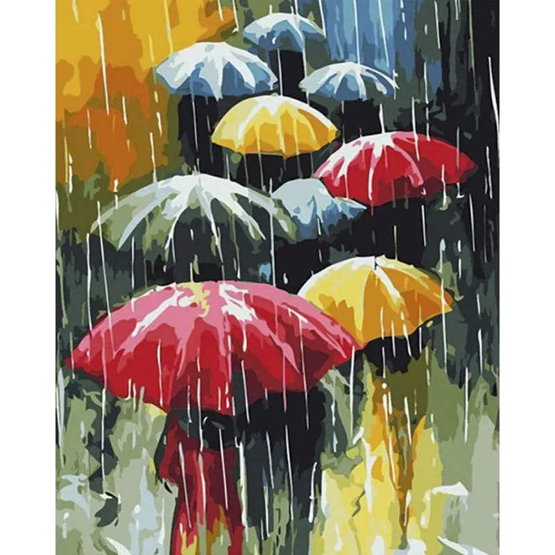 

Gatyztory Woman Painting By Numbers For Adults Umbrella Oil Picture By Number Color Canvas Drawing Decor Artcrafts 60x75cm Frame