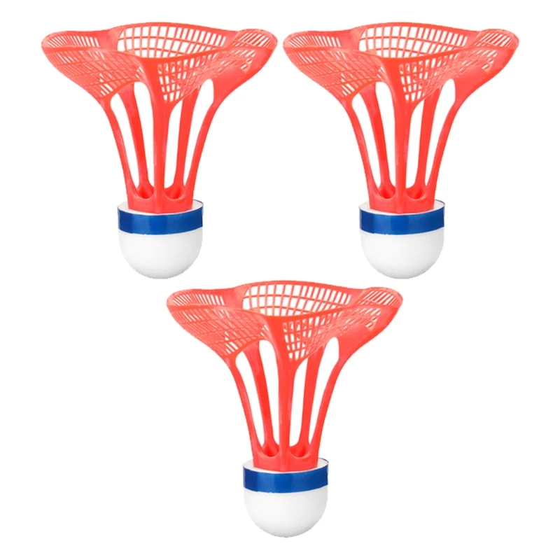 

H053 3-Pack Badminton Shuttlecocks,Sport Plastic Shuttlecocks -Stable & Durable Sports Training Balls for Indoor Outdoor Game