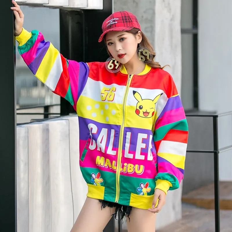 Женский длинный кардиган с мультяшным рисунком Свободный размера плюс