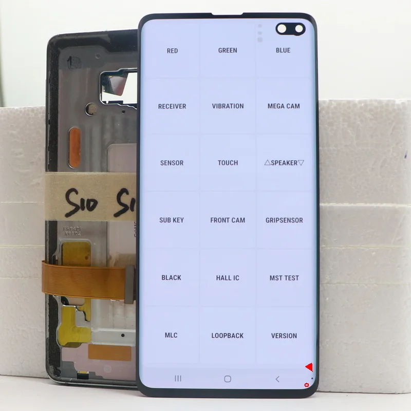 Cena 100% Oryginalny AMOLED S10 + LCD Do SAMSUNG Galaxy S10 Plus Wyświetlacz G975 G9750 SM-G975F/DS G975FN Ekran Dotykowy Digitizer Zgromadzenie