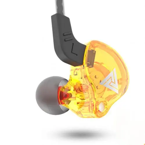 Цвет: желтый QKZ AK6 универсальные 3,5 мм HiFi наушники для прослушивания музыки и звонков легкие спортивные наушники для телефонов и планшетов - Цвет: Цвет: желтый