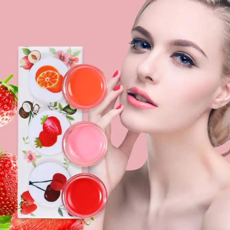 

3PC/Set Crystal Lip Balm Transparent Moisturizing Lip Gloss Jelly Lip Mask Prevent Dryness Wrinkles On Lips Lips Rosy TSLM1