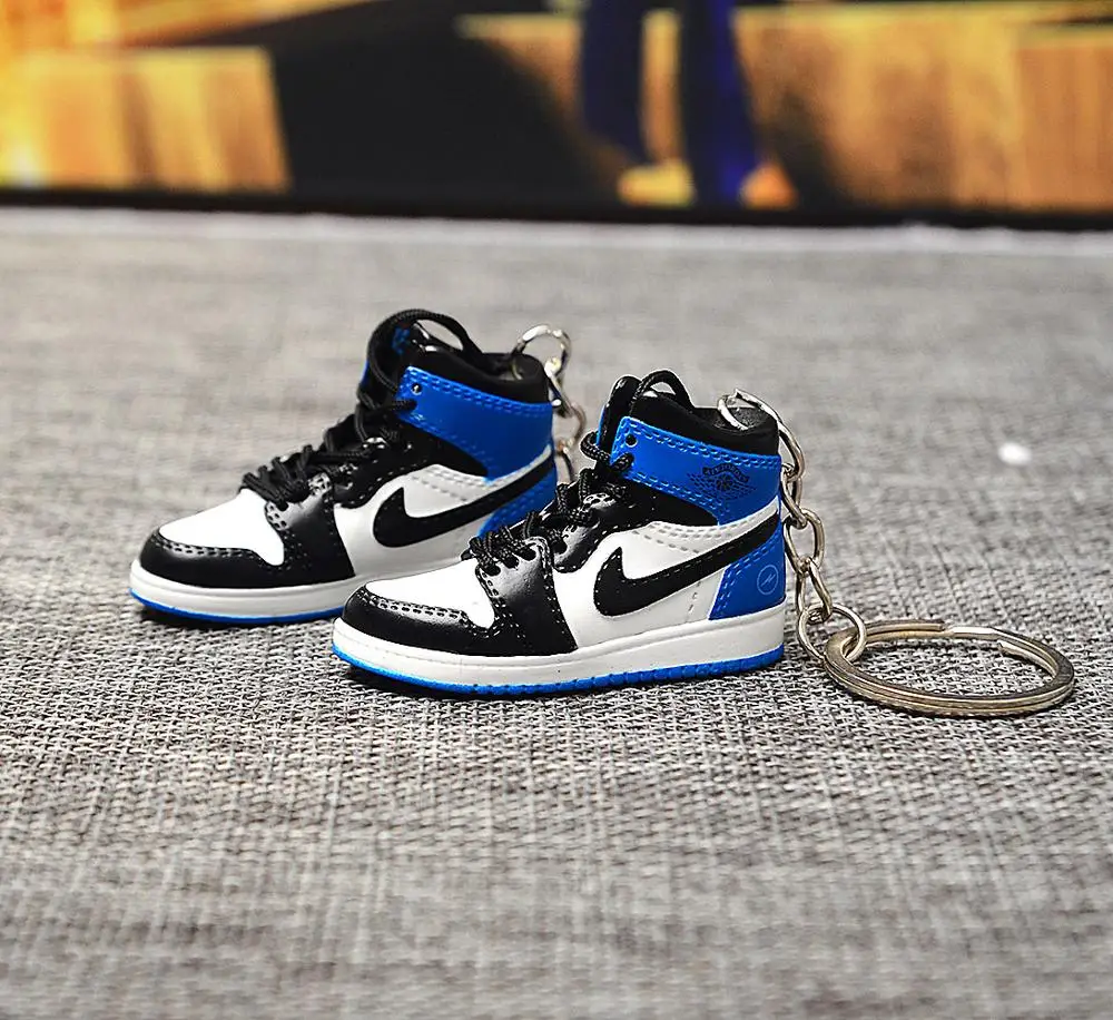 a pair w metal ring Дропшиппинг aj1 Chicago «не для перепродажи Красный» брелок в виде кроссовка Air Jordan 1 3D мини-кроссовки, запатентованный спортивный обувной брелок с кроссовком - Цвет: a pair w metal ring