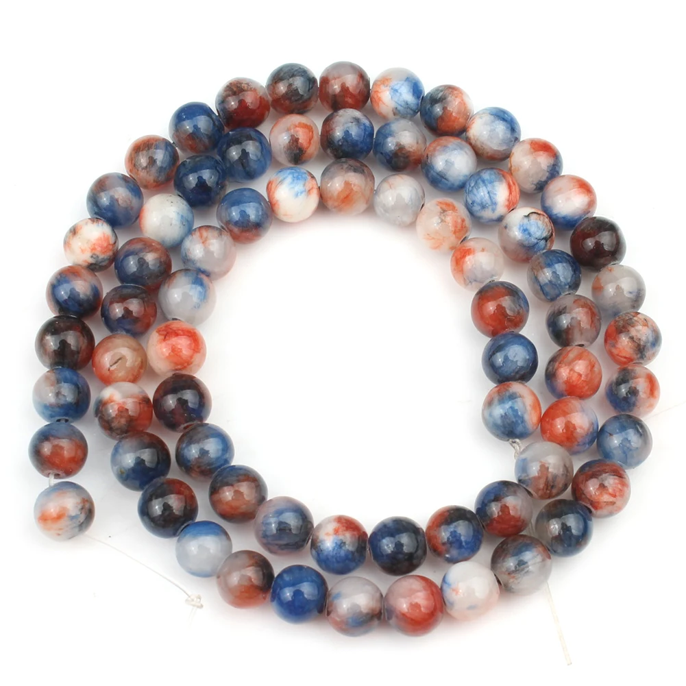 

Colorful Natural Persian Jades Stone Beads 6/8/10mm Round Loose Beads For Jewelry Making DIY Necklace Bracelet Accessories 15''