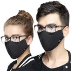 Корейская маски многоразовая хлопковая защитная маска для лица на рот тканевая Pm2.5 противопылевая маска для очков респиратор с фильтром из активированного угля черная Тканевая маска для лица