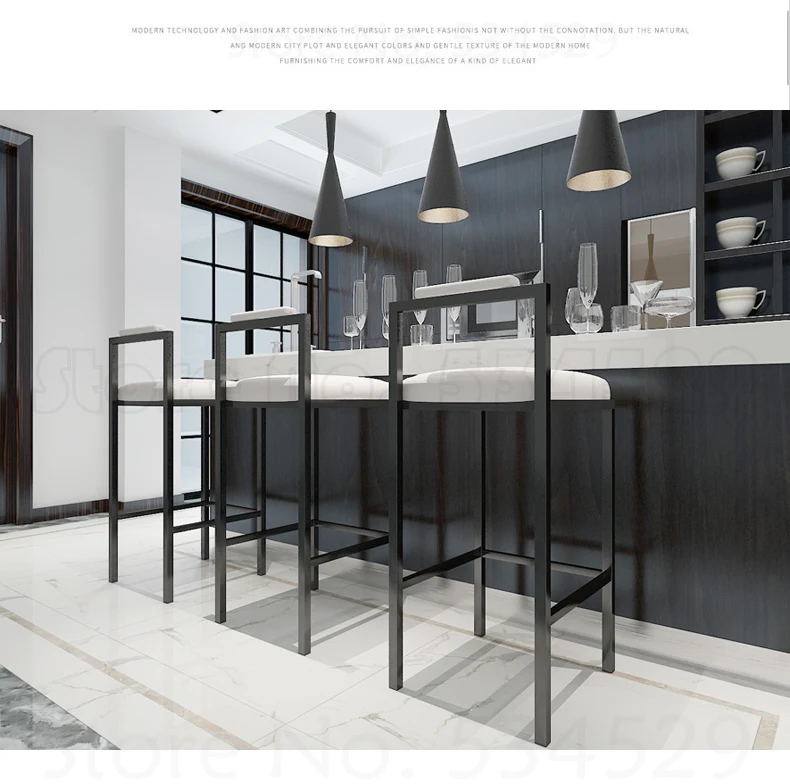 Скандинавский современный минималистичный барный стул 1B высокие барные стулья