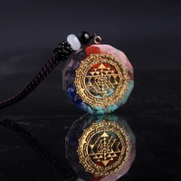 3pcs chakra orgoniteorgone energy jewelry necklaces meditation healing crystal resin power spirit quartz crystal pendulum