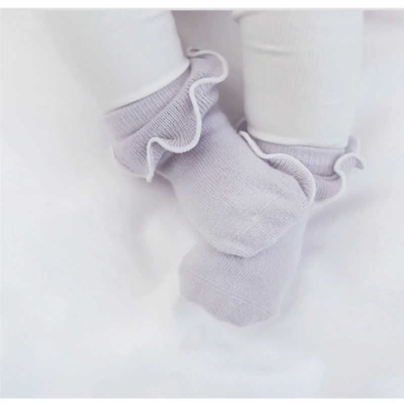 

Новинка, Детские хлопковые носки принцессы для девочек, кружевные, женская одежда с оборками, высокое качество